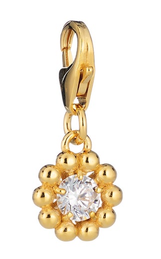 Lumoava Daisy Charm kullattu